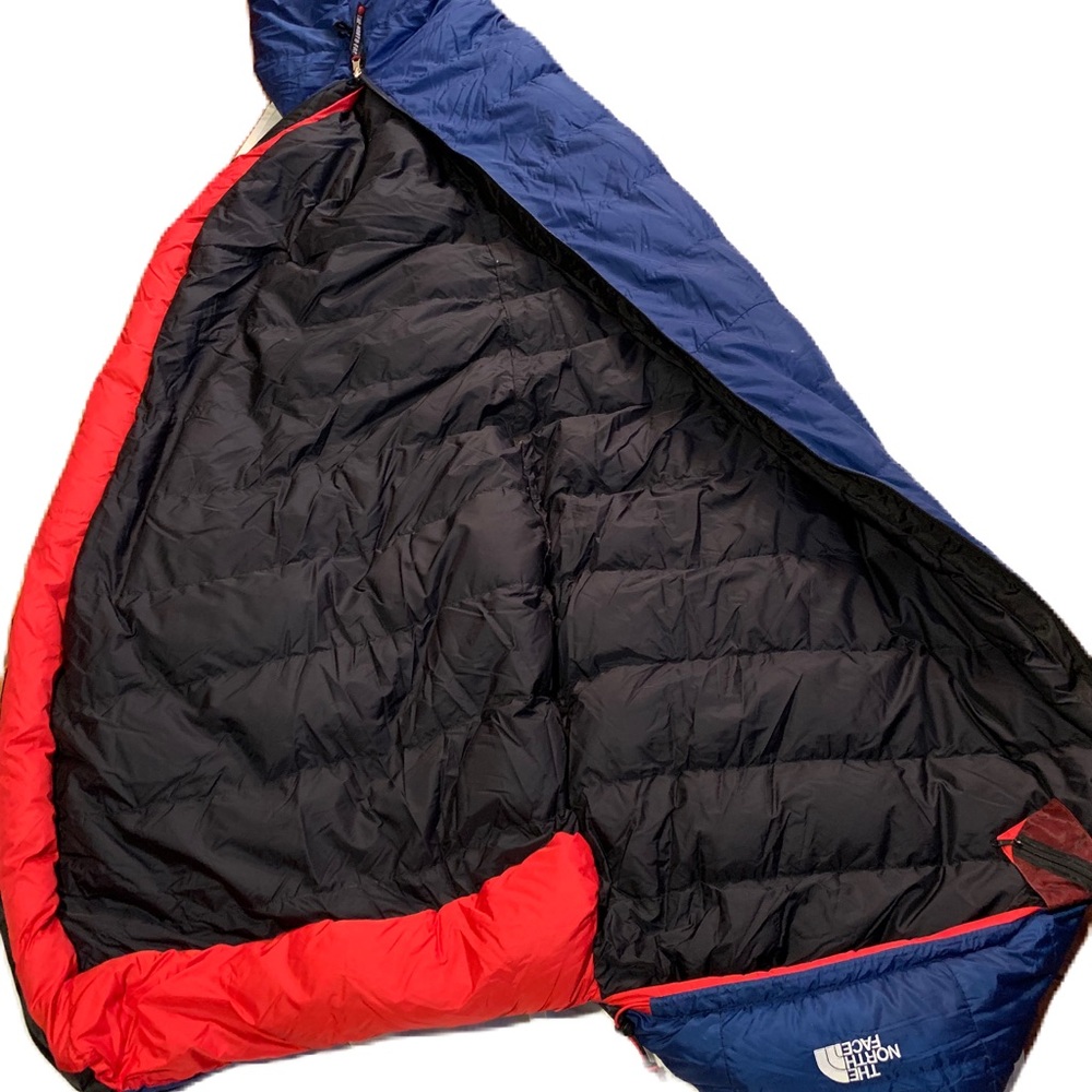 North Face Blue Kazoo 600 Sleeping Bag.EUC Large RN 61661. Royal Blue-Red. - Picture 5 of 14